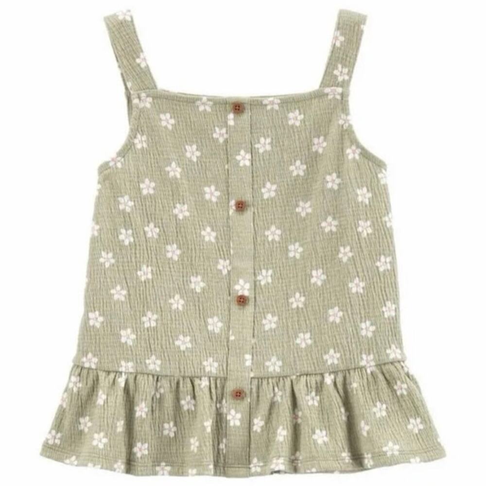 Carters floral crinkle jersey tank